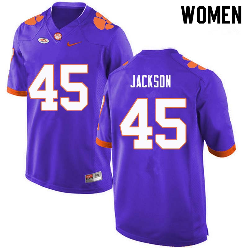 Women #45 Josh Jackson Clemson Tigers College Football Jerseys Sale-Purple - Click Image to Close
